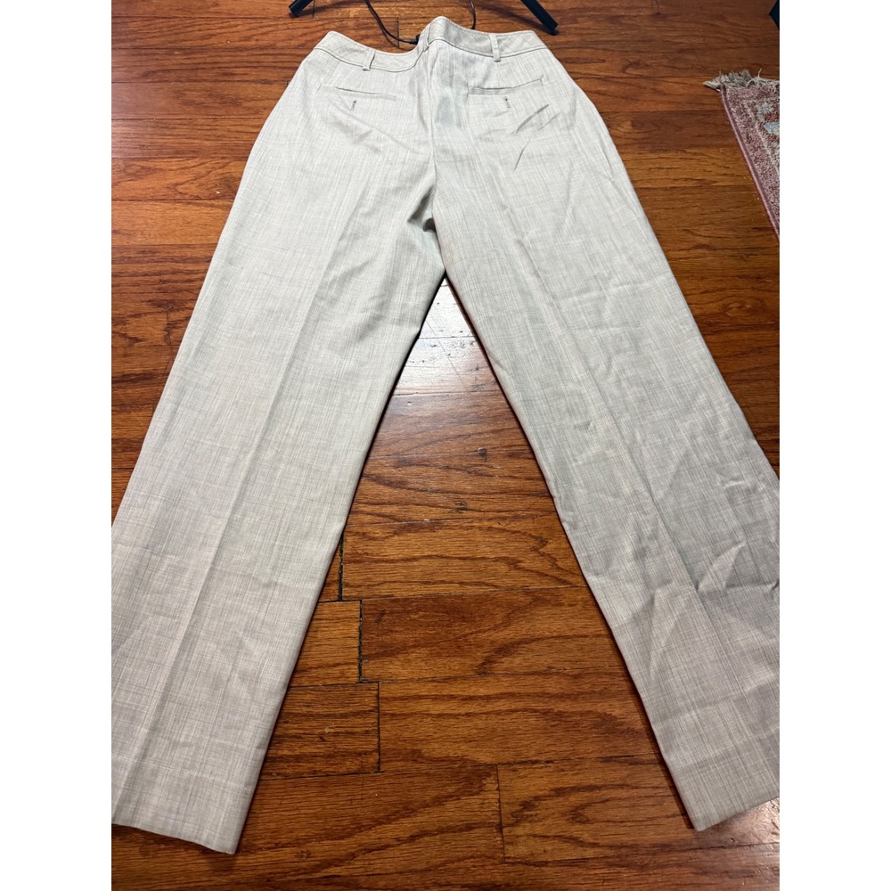 Pendleton Womens Light Gray Heathered Straight Leg Dress Pants Size 10